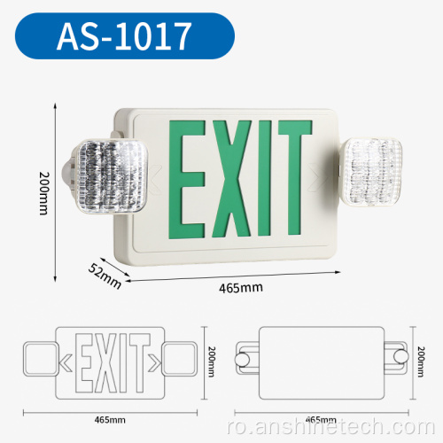 Cutie luminoasă LED ieșire de urgență 2*3+3W 150min